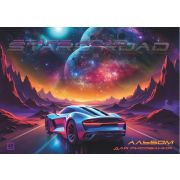 Альбом для рисования 40л. на склейке «Дорога к звездам», металлизированный картон, блок - офсет 100г/м