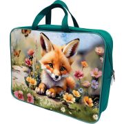 Папка-портфель Lamark «Лисенок», A4, 1 отделение, 36х27х7 см, на молнии, с ручками, печать по ткани с одной стороны