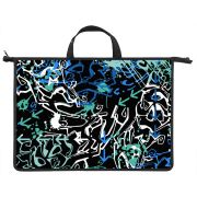 Папка А3 с ручками Lamark «Абстракция»,  печать по пластику с двух сторон, 335х470х70 мм, на молнии