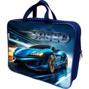 Папка-портфель Lamark «Ускорение», A4, 1 отделение, 36х27х7 см, на молнии, с ручками, печать по ткани с одной стороны