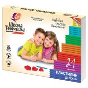 Пластилин классический ЛУЧ «Школа творчества», 21 цвет, 420 г, стек, картонная упаковка, 29С 1765-08