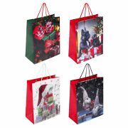Пакет подарочный НАБОР 4 штуки, новогодний, 26x13x32 см, «Winter Set», ЗОЛОТАЯ СКАЗКА, 591958