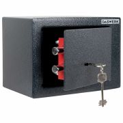 Сейф мебельный DASWERK (ДАСВЕРК) SC-170KL (170х230х170 мм), ключевой замок, графит, 291337