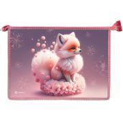 Папка для труда А4 Lamark «Зефирка» пластиковая, на молнии, вставка из лам. картона, 32,5х23х10 см