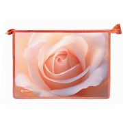 Папка для труда А4 Lamark «Нежность» пластиковая, на молнии, вставка из лам. картона, 32,5х23х10 см