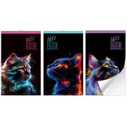 Блокнот на скобе Lamark серия «Кошки», А6, 30 л., 102х162  мм, клетка