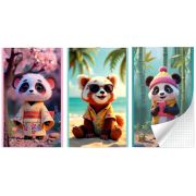 Блокнот на скобе Lamark серия «Малыш панда», А6, 30 л., 102х162  мм, клетка