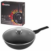 Сковорода ВОК 28 см с крышкой, пятислойное антипригарное покрытие, съёмная ручка, ГАРДАРИКА «Орион», 0728-04-01-10