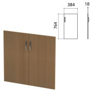 Дверь ЛДСП низкая «Эко/Этюд», КОМПЛЕКТ 2 шт., 384х18х764 мм, орех, 402987-190