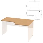 Столешница стола эргономичного «Этюд»,1400х900х750 мм, правый, бук бавария, 401668-55