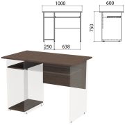 Столешница, царга стола компьютерного «Канц» 1000х600х750 мм, цвет венге, СК24.16.1