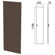 Дверь ЛДСП высокая «Канц», КОМПЛЕКТ 2 шт, 346х16х1798 мм, цвет венге, ШК40.16.1