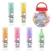 Текстовыделитель мини с принтами BRAUBERG «PASTEL», АССОРТИ В ПЛАСТИКОВОЙ БАНКЕ, 1-5 мм, 152536