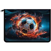 Папка для труда А4 Lamark «Крутой футбол», печать по пластику, молния с трех сторон, 32,5х23х2,5 см