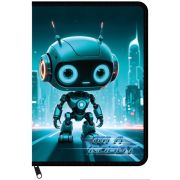Папка для труда А4 Lamark «Робот», печать по пластику, молния с трех сторон, 32,5х23х2,5 см