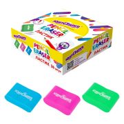 Ластик эргономичный ЮНЛАНДИЯ «СУПЕР», 33х21х10 мм, яркие цвета ассорти, 272667