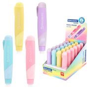 Ластик выдвижной BRAUBERG «REWIND», 112х21х24 мм, белый, пастельные цвета корпуса ассорти, 272686