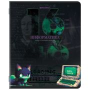 Тетрадь предметная ДАТЫ 48 л., TWIN-лак, ИНФОРМАТИКА, клетка, подсказ, BRAUBERG, 405128