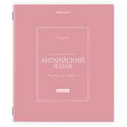 Тетрадь предметная CLASSIC 48 л., рельефный картон, матовая ламинация, АНГЛИЙСКИЙ, клетка, подсказки, BRAUBERG, 405137