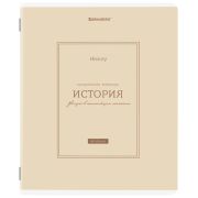 Тетрадь предметная CLASSIC 48 л., рельефный картон, матовая ламинация, ИСТОРИЯ, клетка, подсказки, BRAUBERG, 405142