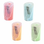 Точилка с контейнером BRAUBERG «CELL PASTEL», пастельные цвета ассорти, 272503