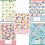 Тетрадь 18 л., HATBER, клетка, обложка картон, «Фруктис» (микс в спайке), 068439, 18Т5В1