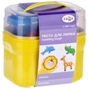 Пластилин на растительной основе (тесто для лепки) ГАММА «Малыш. Зоопарк», 4 цвета, 240 г, 5 формочек, 509198