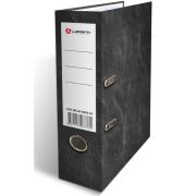 Папка-регистратор Lamark «Кожа», 75 мм, ламинированный картон, собранная, цвет черный