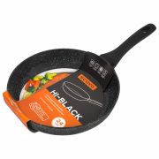 Сковорода 24 см, антипригарное покрытие, soft-touch ручка, SCOVO «Hi-Black», HB-003