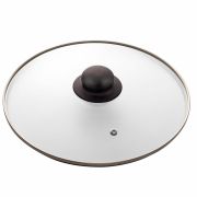 Крышка стеклянная 24 см с пароотводом, жаропрочное стекло, нержавеющая сталь ободка, SCOVO «Classic», KC-224, КС-224