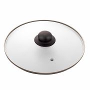 Крышка стеклянная 26 см с пароотводом, жаропрочное стекло, нержавеющая сталь ободка, SCOVO «Classic», KC-226