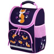 Ранец ПИФАГОР BASIC, 1 отделение, 3 кармана, эргономичная спинка, «Playing foxes», 35х28х18 см, 273136