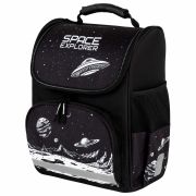Ранец ПИФАГОР BASIC, 1 отделение, 3 кармана, эргономичная спинка, «Space invader», 35х28х18 см, 273140