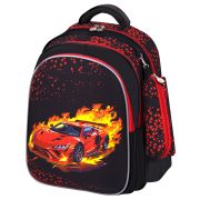 Рюкзак BRAUBERG KIDS MIND с пеналом в комплекте, 2 отделения, «Fiery Road», 40х28х18 см, 273177