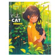 Дневник 1-11 класс 40 л., твердый, BRAUBERG, глянцевая ламинация, «Девочка и кот», 107166