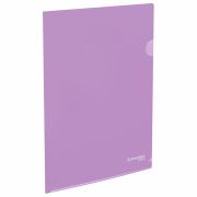Папка-уголок жесткая, непрозрачная, А4, цвет лиловый, 0,15 мм, BRAUBERG PASTEL, 272890