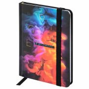 Блокнот с резинкой в клетку 96 л., МАЛЫЙ ФОРМАТ А6, 109х148 мм, твердая обложка, BRAUBERG, «Pigment», 116335