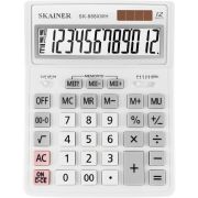 Калькулятор настольный Skainer SK-888XWH, большой (155х204 мм), 12 разрядов, двойное питание, белый