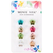 Крабы для волос НАБОР 8 шт., 1 см, зеркальный, MONTE VITA (МОНТЕ ВИТА), 457030