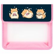 Папка для тетрадей ЮНЛАНДИЯ А5, пластик, 2 отделения, клапан на липучке, «Relaxing cats», 273332