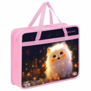 Папка на молнии с ручками BRAUBERG А4, 1 отделение, пластик, 80 мм, «Tiny beauty», 273367