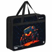 Папка на молнии с ручками BRAUBERG А4, 1 отделение, пластик, 80 мм, «Fire spider», 273374