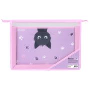 Папка для труда BRAUBERG А4, 2 отделения, пластик, молния сверху, органайзер, «Hide and seek», 273399