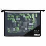 Папка для труда BRAUBERG А4, 2 отделения, пластик, молния сверху, органайзер, «Module blocks», 273400