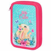 Пенал ПИФАГОР, 3 отделения, ламинированный картон, 19х11 см, «Pretty bunny», 273485