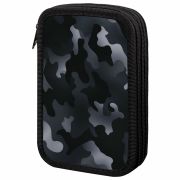 Пенал ПИФАГОР, 3 отделения, ламинированный картон, 19х11 см, «Black camo», 273489