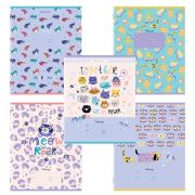 Тетрадь 12 л. BRAUBERG, клетка, обложка картон, «ЗВЕРЯТА», 106464