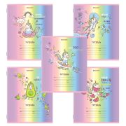 Тетрадь 12 л. BRAUBERG, линия, обложка картон, «ЕДИНОРОЖКИ», 106471