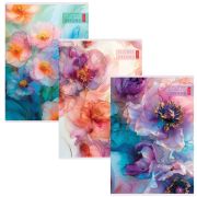 Тетрадь А4 80 л., HATBER скоба, клетка, Soft-touch ламинация, «Цветочные сны» (микс в спайке), 088813, 80Т4лВ1