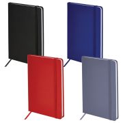 Блокнот А5 138x213 мм, BRAUBERG «Basic», под кожу, 80 л., клетка, АССОРТИ 4 ЦВЕТА, CLASSIC, 116231